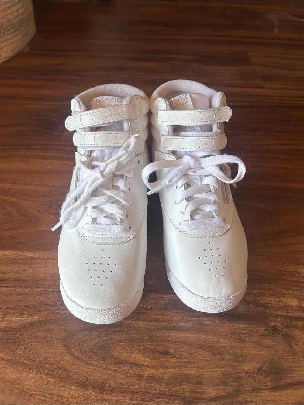 Reebok Freestyle high tops size 5.5